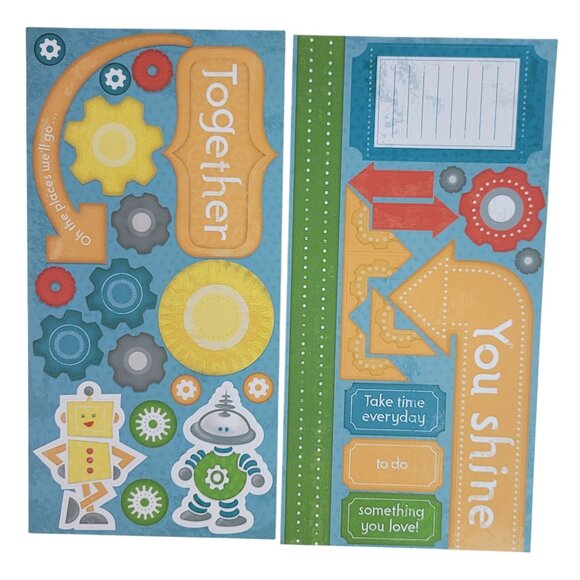 Close to My Heart Reflections Stickease X7113C Tinkerin' Robots Gears STEAM NEW - Picture 3 of 5